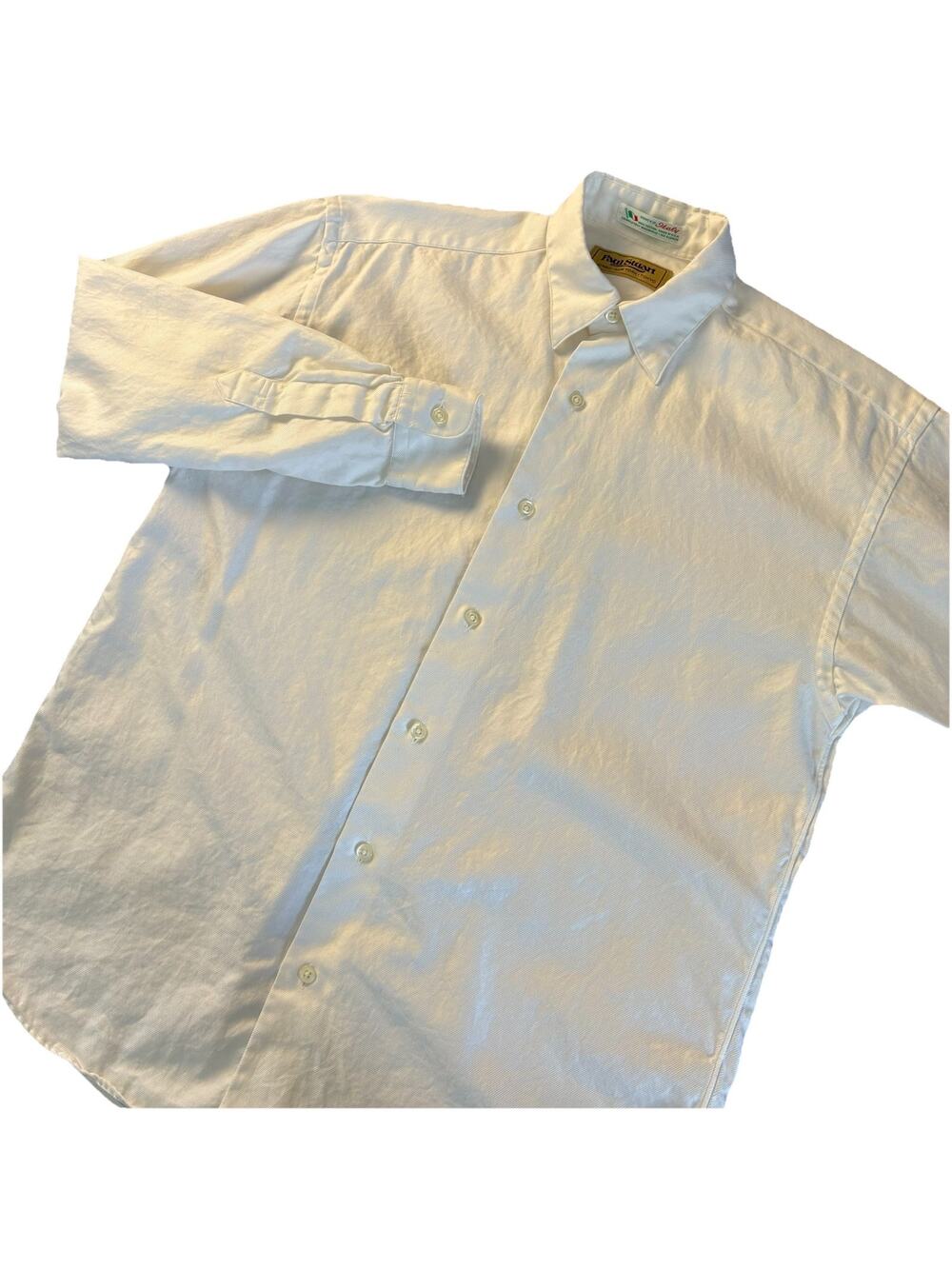 Vtg Paul Stuart White Long Sleeve Button Down Shirt Women’s Size 4 100% Cotton